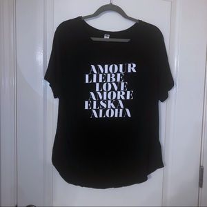 📞EUC! Old Navy Love Black & White Shirt📞